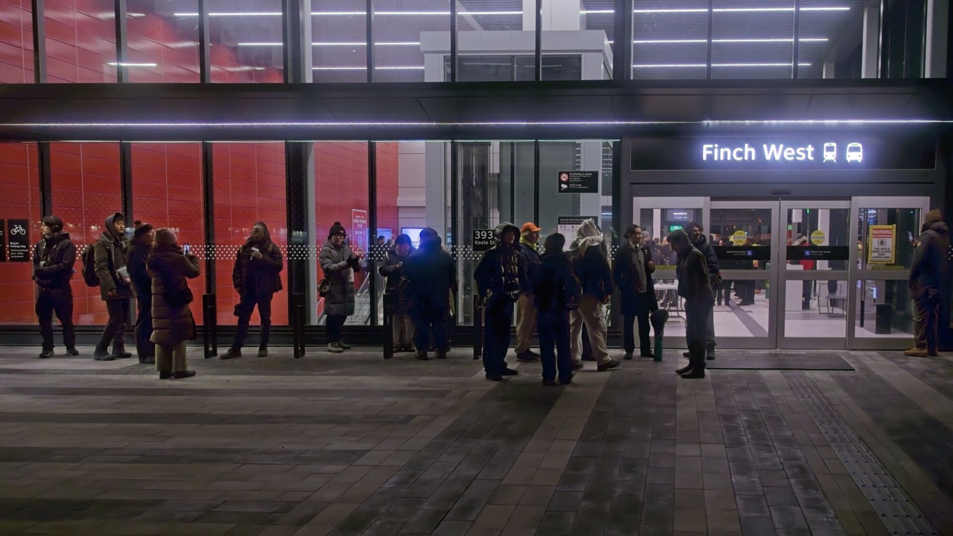 Waiting for line 6 to open on opening day December 7, 2025, just before 7am.