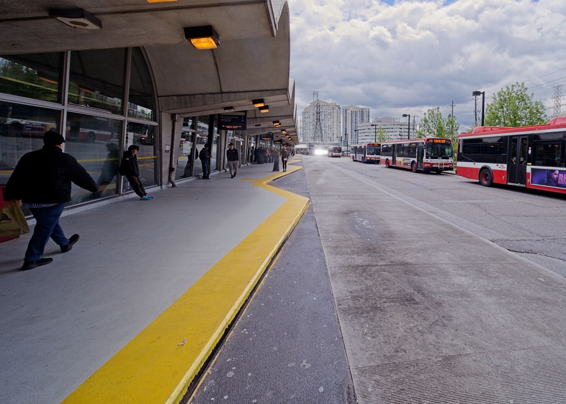 Bus bay.