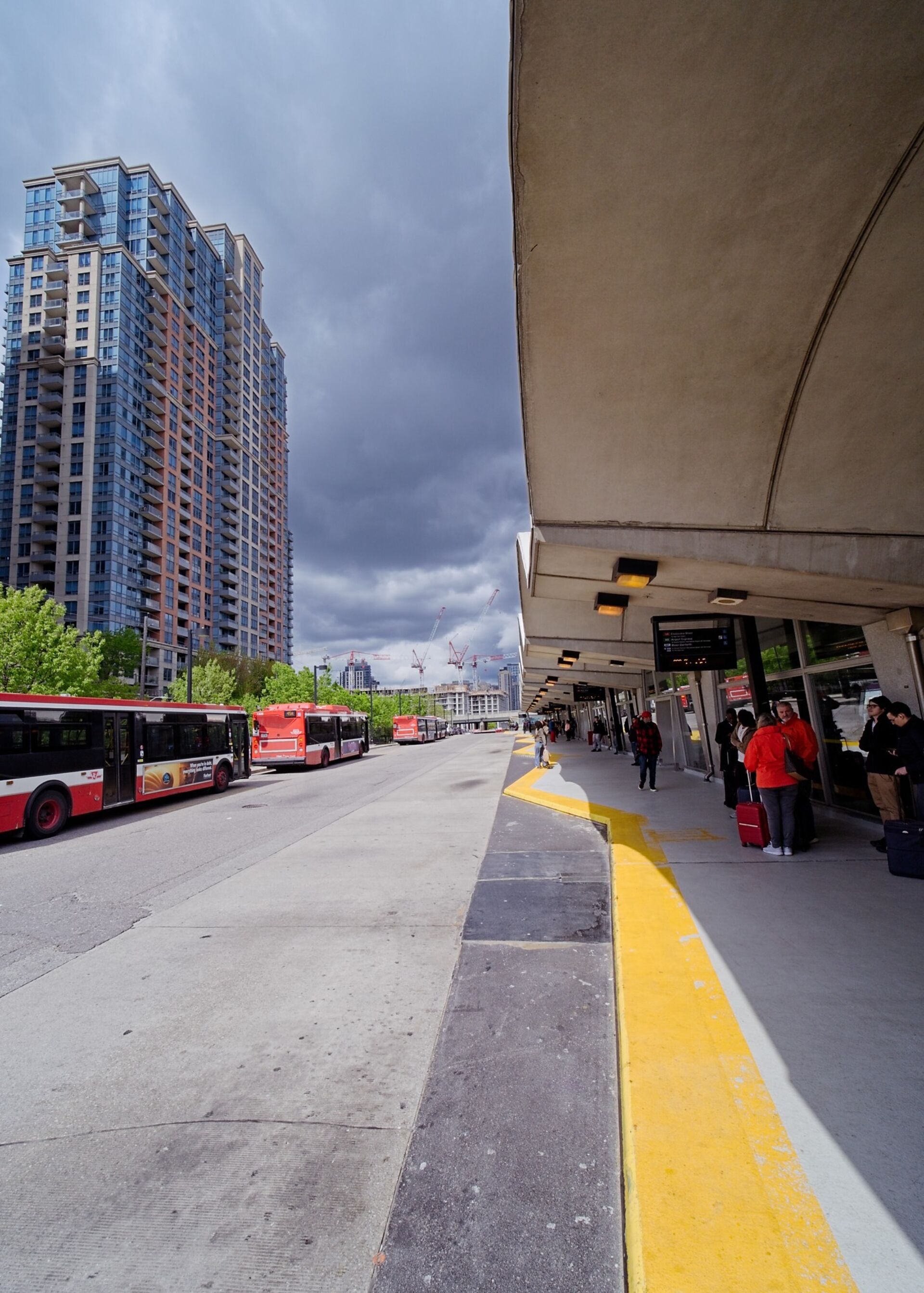 Bus bay.