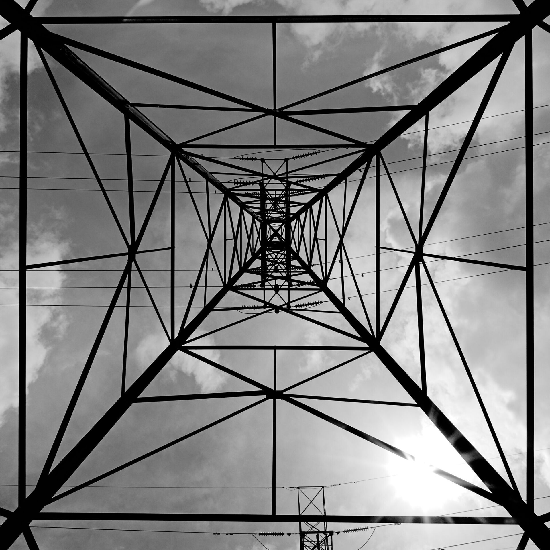 Electrical tower just outside the entrance.