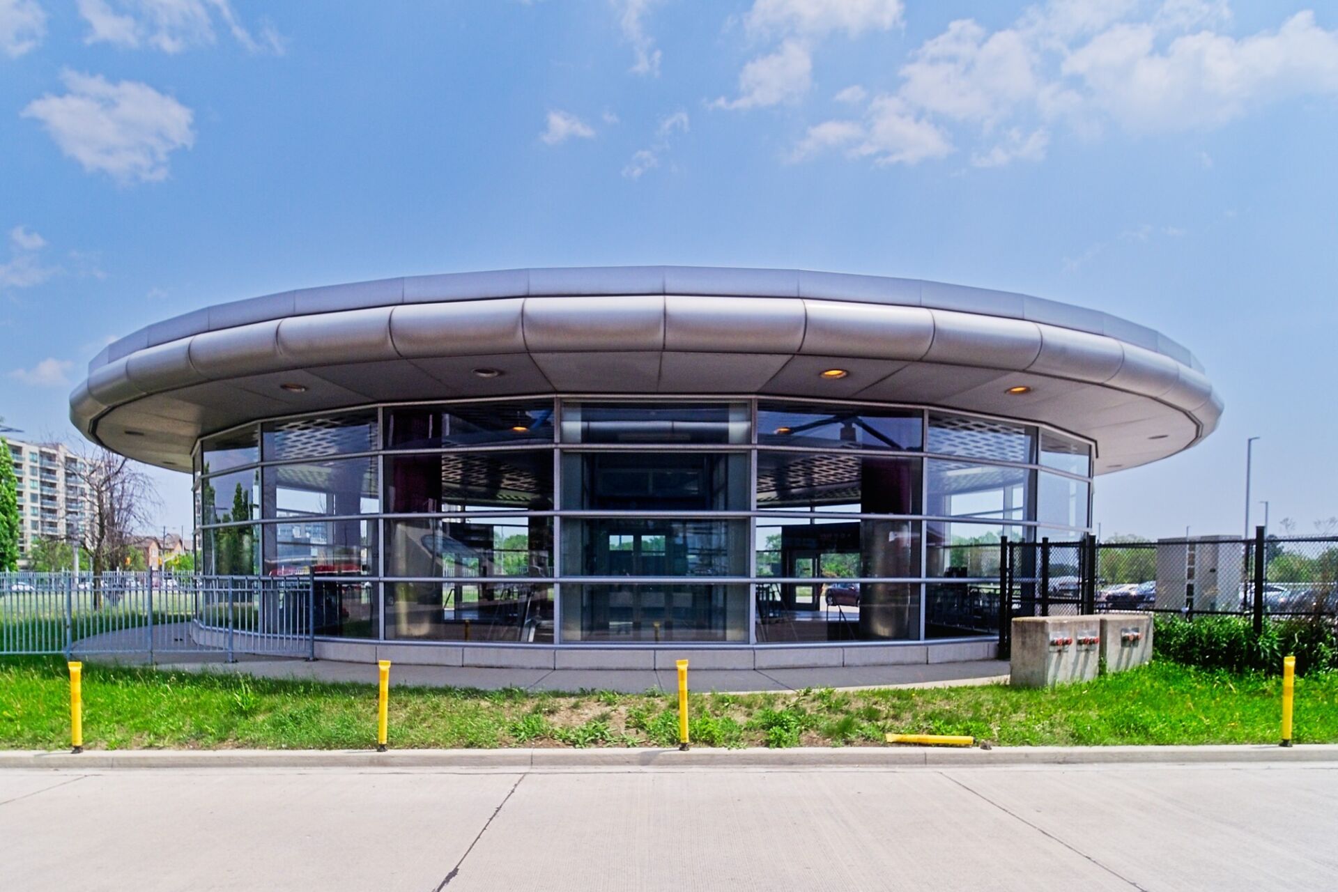 Exit to park and ride lot.