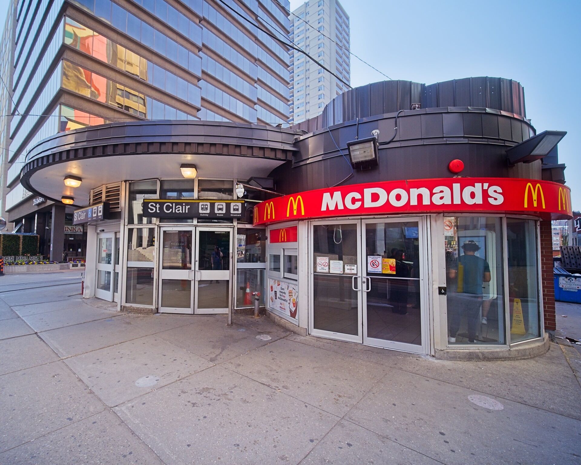 North entrance - streetcars enter the station to the left of here.
