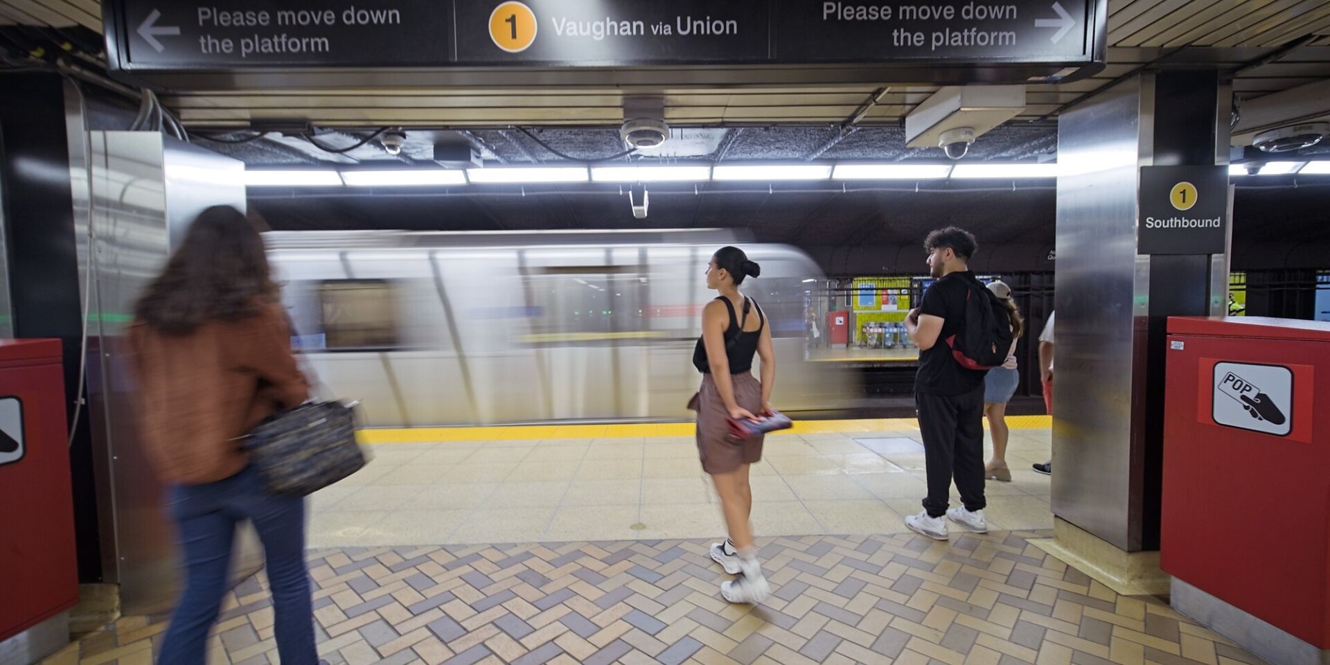 Long Exposure of a train arriving on the northbound tracks.
