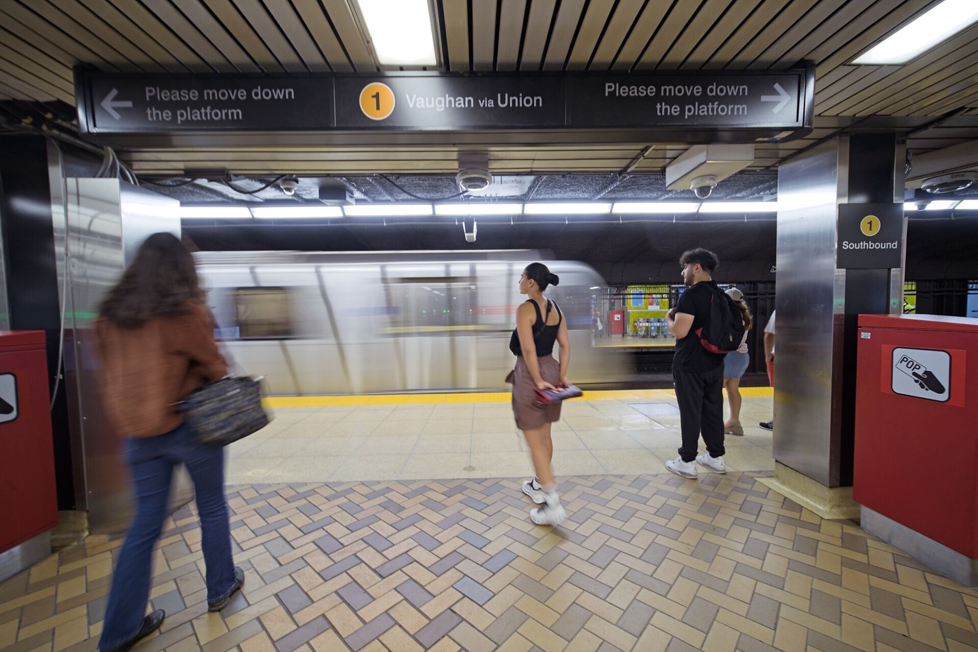 Long Exposure of a train arriving on the northbound tracks.