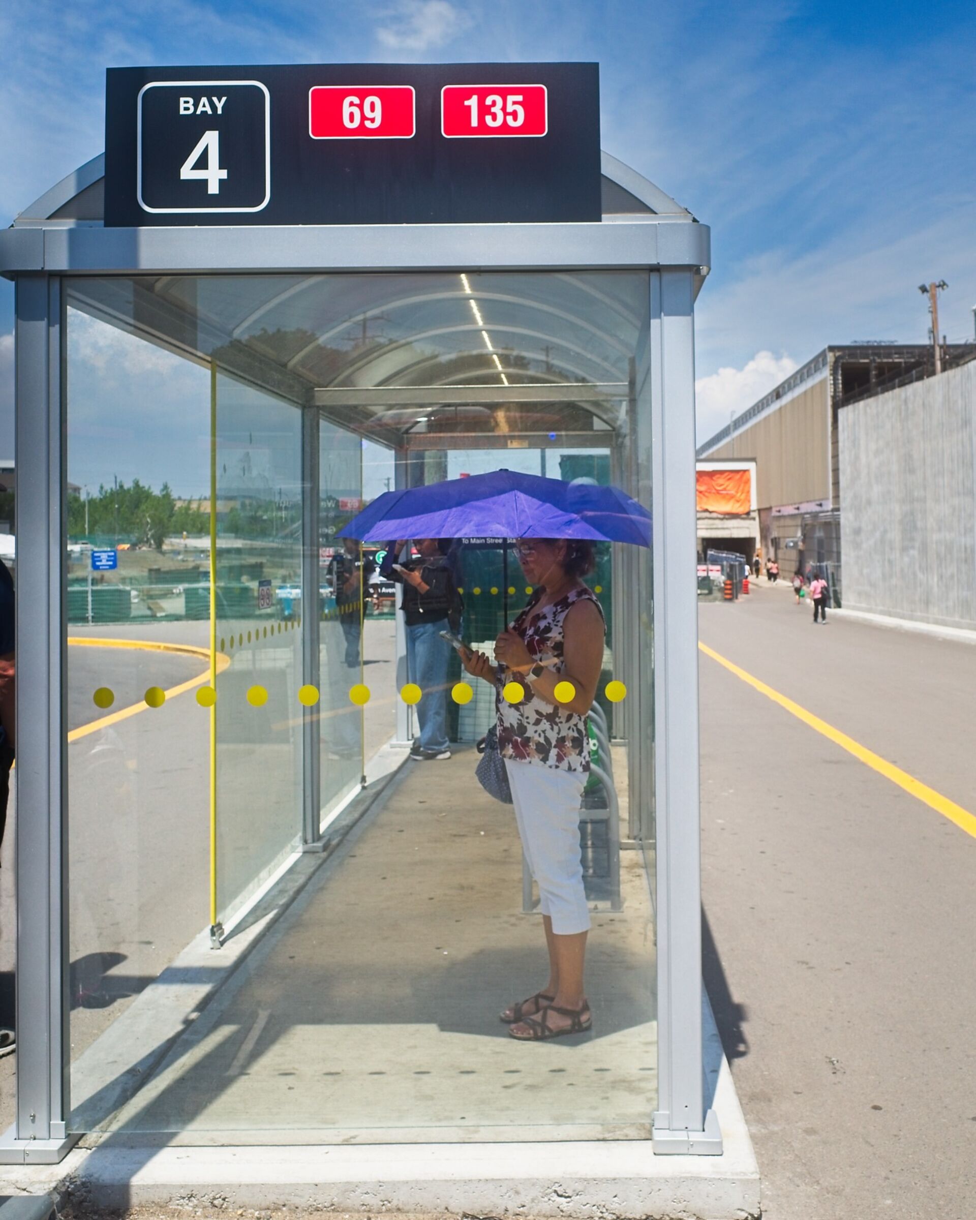 Shelter at the bus bay