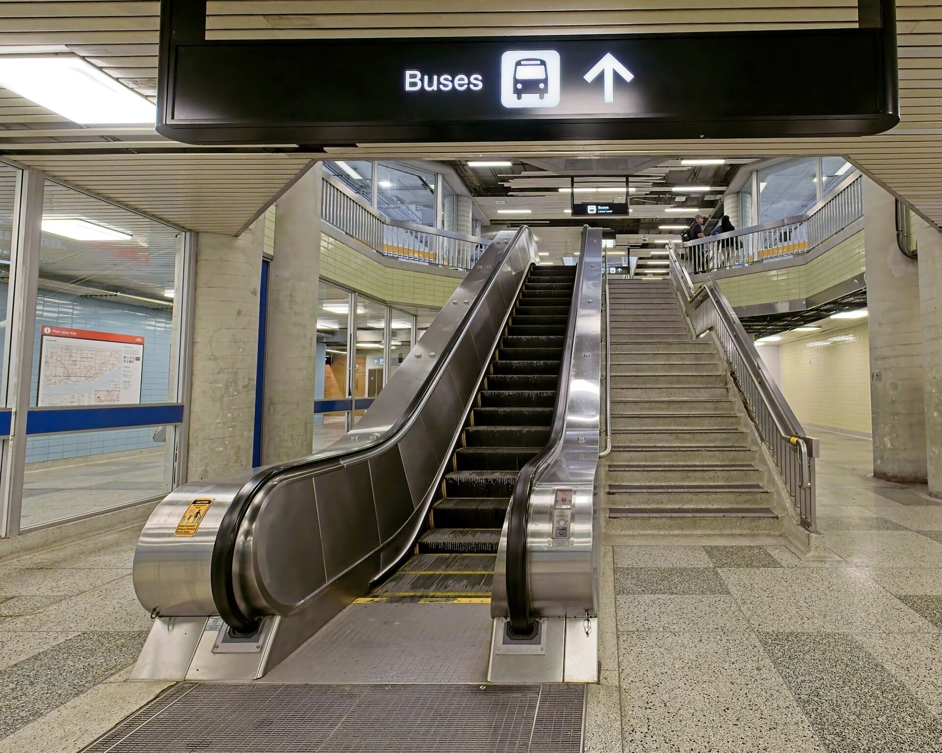 Access to the bus bay