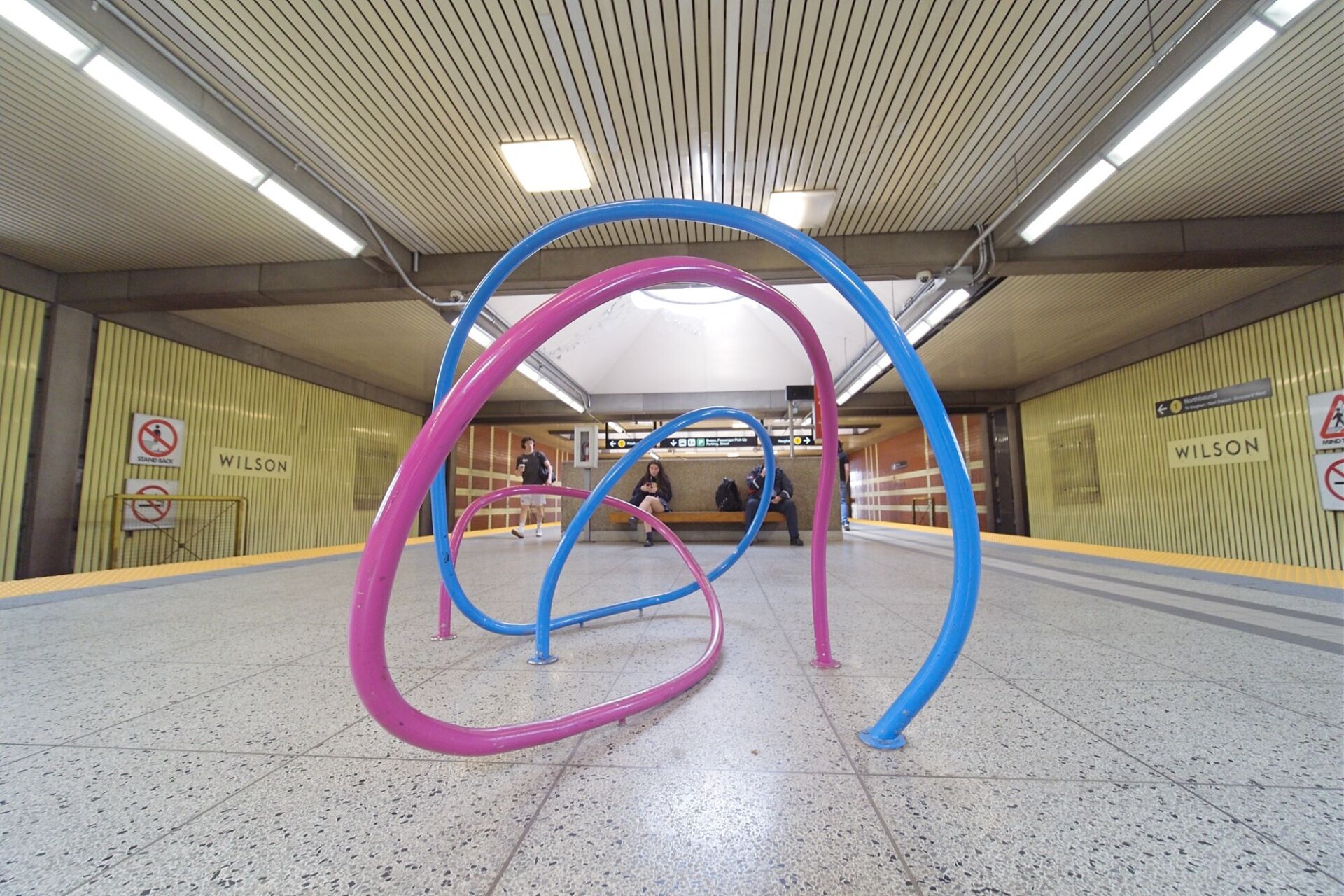 Track level art installation.